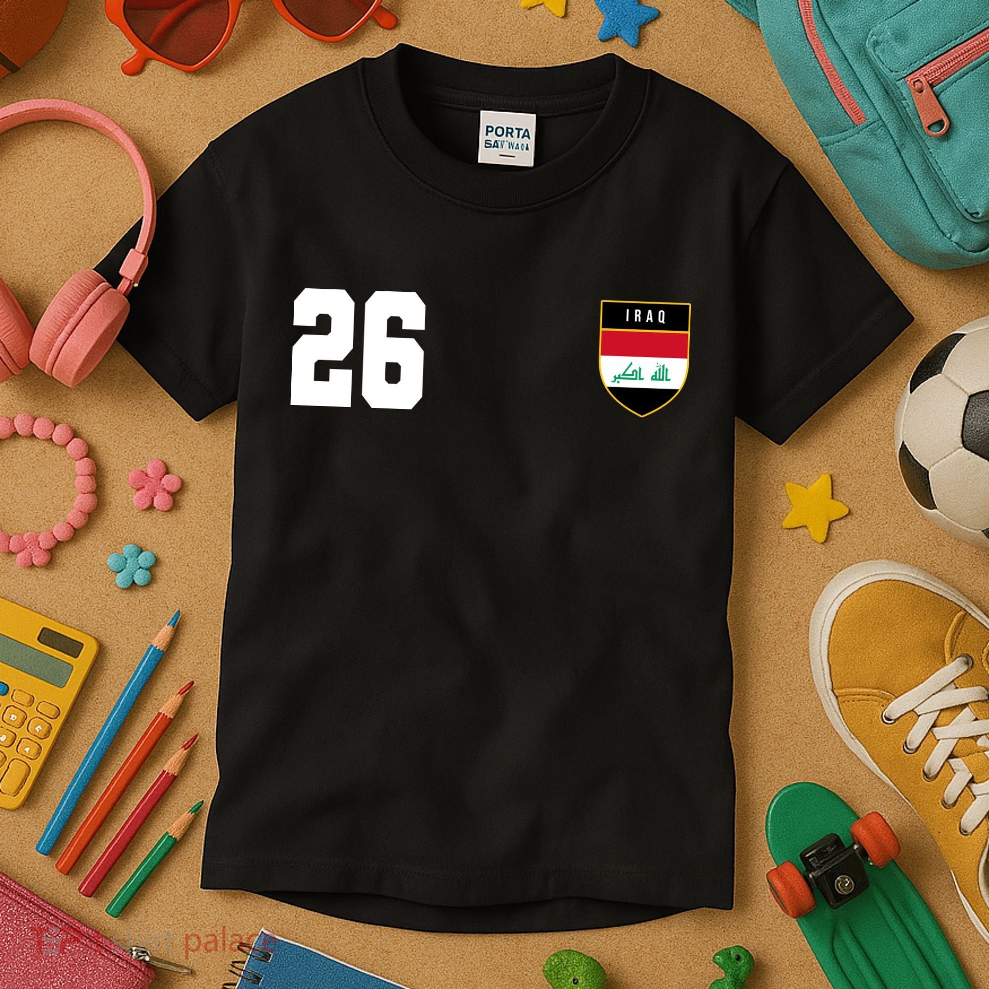Iraq Soccer Jersey 2026 Back And Front Kids T-Shirt