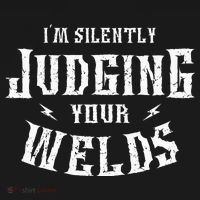 I'm Silently Judging Your Welds Welding Metal Fusing Welder Baby Bodysuit thumb 2