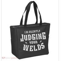 I'm Silently Judging Your Welds Welding Metal Fusing Welder Tote Bag thumb 2
