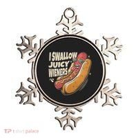 I Swallow Juicy Wiener Embarrassing Ornament thumb 0