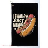 I Swallow Juicy Wiener Embarrassing Golf Towel thumb 0