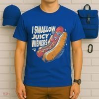 I Swallow Juicy Wiener Embarrassing T-Shirt thumb 6
