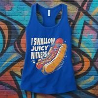 I Swallow Juicy Wiener Embarrassing Women's Tank Top thumb 3