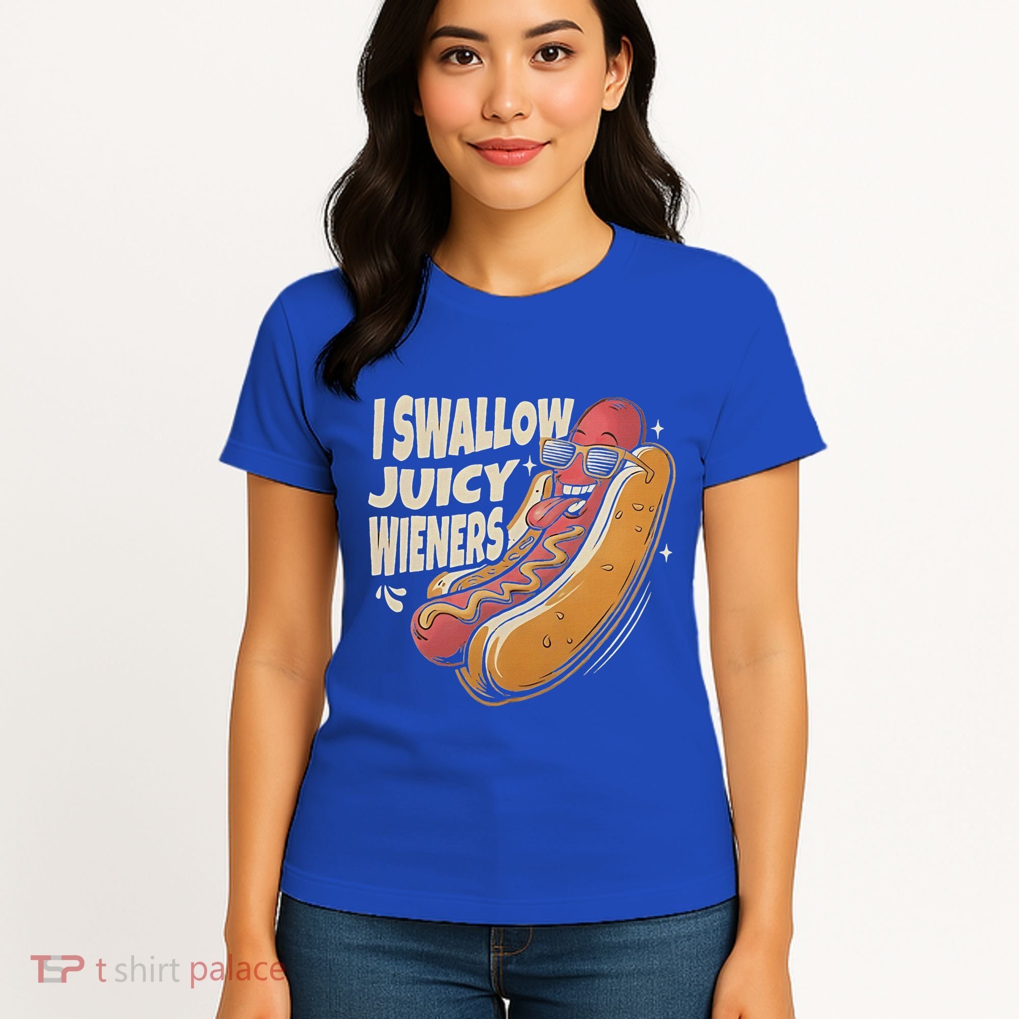 I Swallow Juicy Wiener Embarrassing Women's T-Shirt