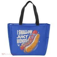 I Swallow Juicy Wiener Embarrassing Tote Bag thumb 0