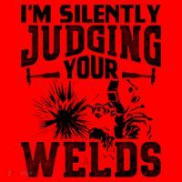 I'm Silently Judging Your Welds Funny Welder Gift Santa Hat thumb 1