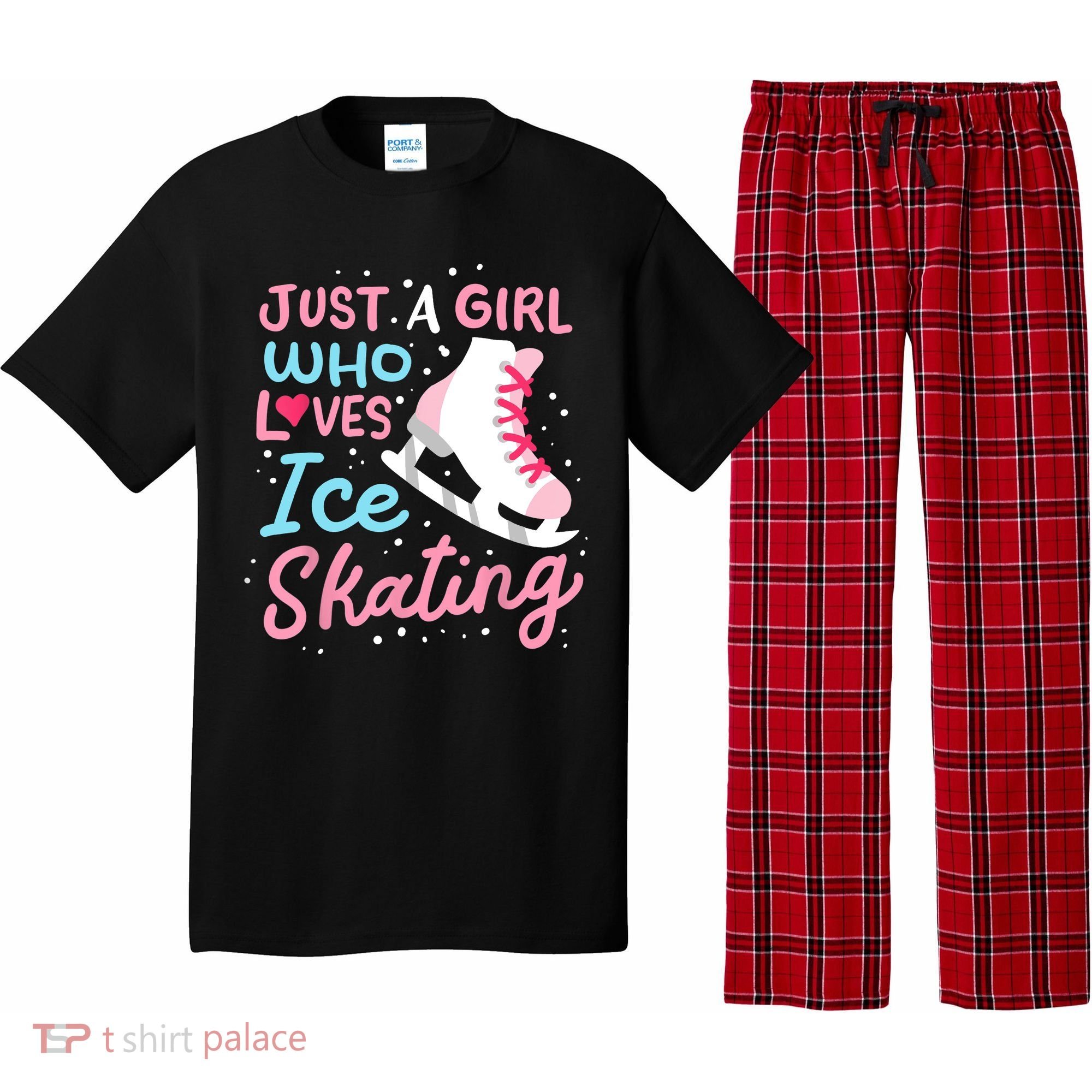 Ice Skating Just A Girl Who Loves Ice Skating Pajama Set