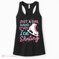 Ice Skating Just A Girl Who Loves Ice Skating Women's Tank Top thumb 0