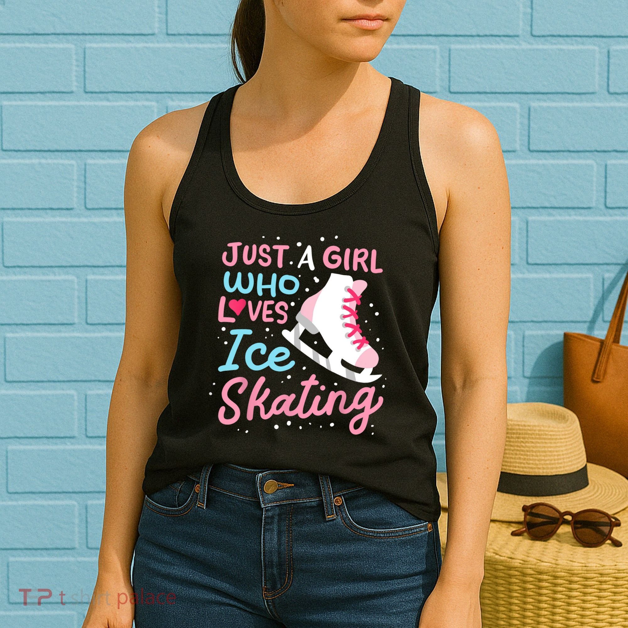 Ice Skating Just A Girl Who Loves Ice Skating Women's Tank Top