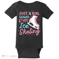 Ice Skating Just A Girl Who Loves Ice Skating Baby Bodysuit thumb 0