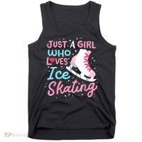Ice Skating Just A Girl Who Loves Ice Skating Tank Top thumb 0
