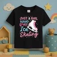 Ice Skating Just A Girl Who Loves Ice Skating Toddler T-Shirt thumb 3