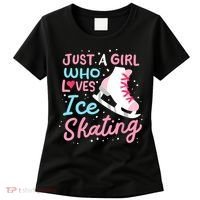 Ice Skating Just A Girl Who Loves Ice Skating Women's T-Shirt thumb 0