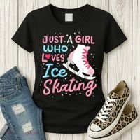 Ice Skating Just A Girl Who Loves Ice Skating Women's T-Shirt thumb 3
