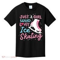 Ice Skating Just A Girl Who Loves Ice Skating Kids T-Shirt thumb 0