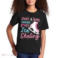 Ice Skating Just A Girl Who Loves Ice Skating Kids T-Shirt thumb 2