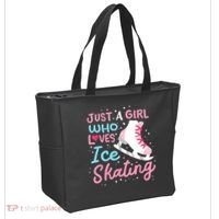 Ice Skating Just A Girl Who Loves Ice Skating Tote Bag thumb 2