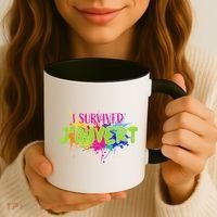 I Survived Jouvert - Caribbean Carnival Paint Splatter Coffee Mug thumb 3