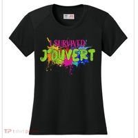 I Survived Jouvert - Caribbean Carnival Paint Splatter Women's Cooling Performance Crew T-Shirt thumb 0