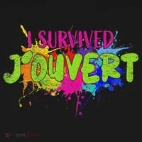 I Survived Jouvert - Caribbean Carnival Paint Splatter Ornament thumb 1