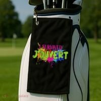 I Survived Jouvert - Caribbean Carnival Paint Splatter Golf Towel thumb 2
