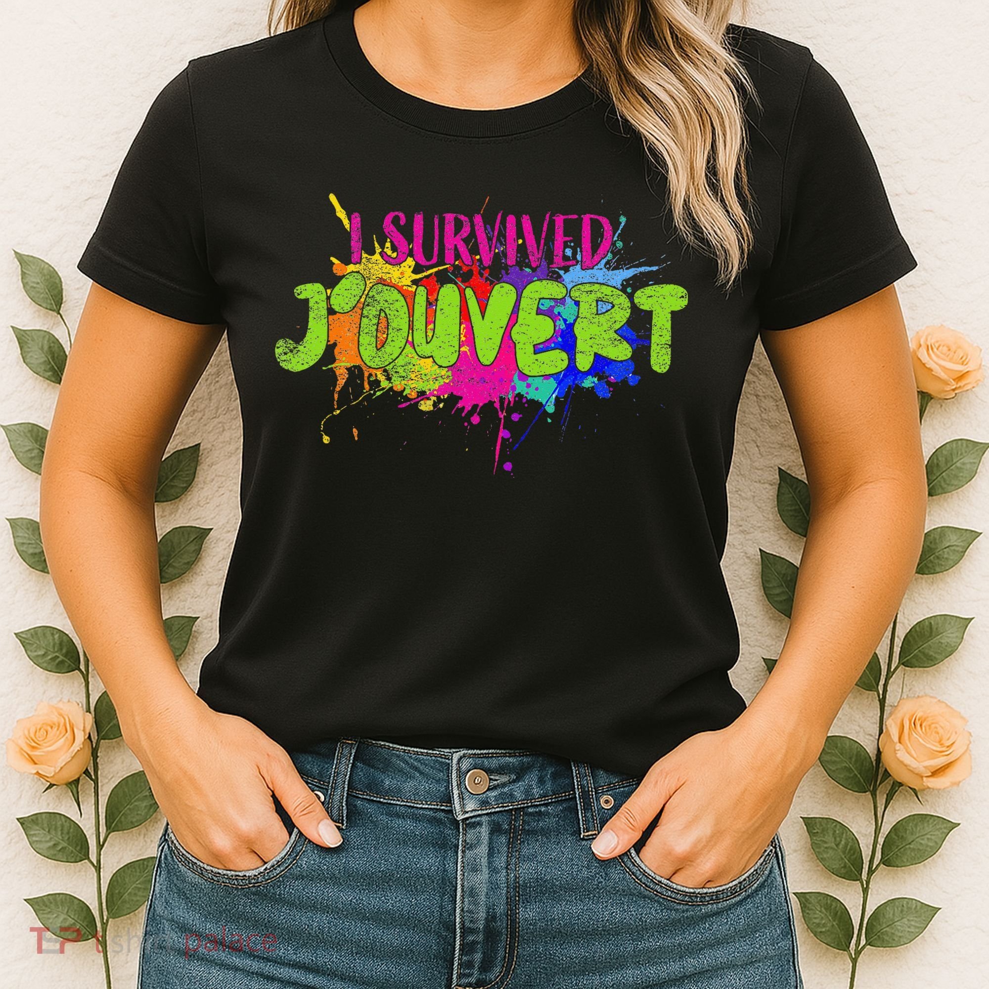 I Survived Jouvert - Caribbean Carnival Paint Splatter Women's T-Shirt