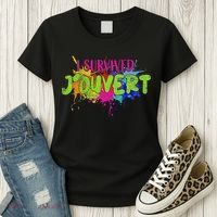 I Survived Jouvert - Caribbean Carnival Paint Splatter Women's T-Shirt thumb 3