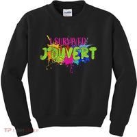 I Survived Jouvert - Caribbean Carnival Paint Splatter Kids Sweatshirt thumb 0