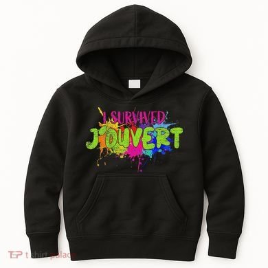 I Survived Jouvert - Caribbean Carnival Paint Splatter Kids Hoodie