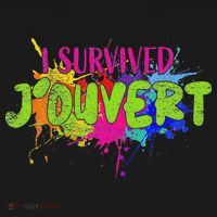 I Survived Jouvert - Caribbean Carnival Paint Splatter Kids Long Sleeve Shirt thumb 2