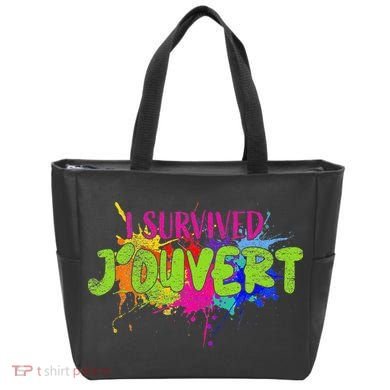 I Survived Jouvert - Caribbean Carnival Paint Splatter Bag