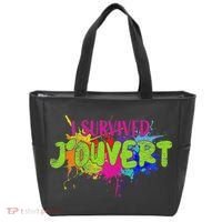 I Survived Jouvert - Caribbean Carnival Paint Splatter Tote Bag thumb 0