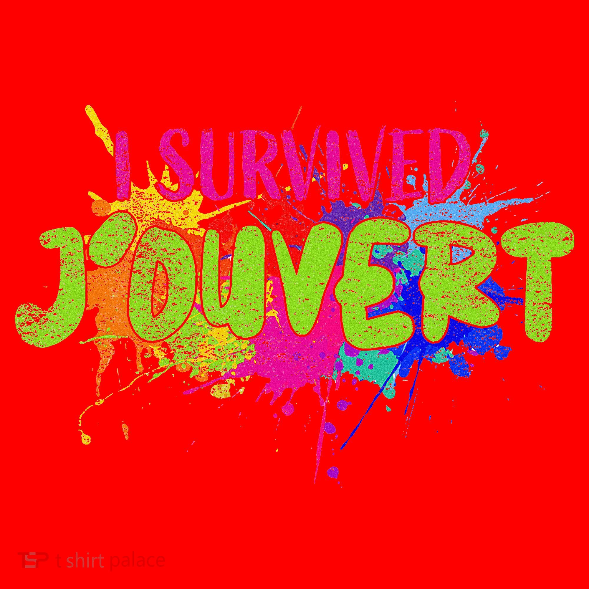 I Survived Jouvert - Caribbean Carnival Paint Splatter Santa Hat