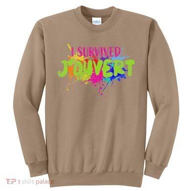 I Survived Jouvert - Caribbean Carnival Paint Splatter Sweatshirt