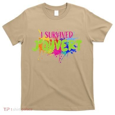 I Survived Jouvert - Caribbean Carnival Paint Splatter T-Shirt
