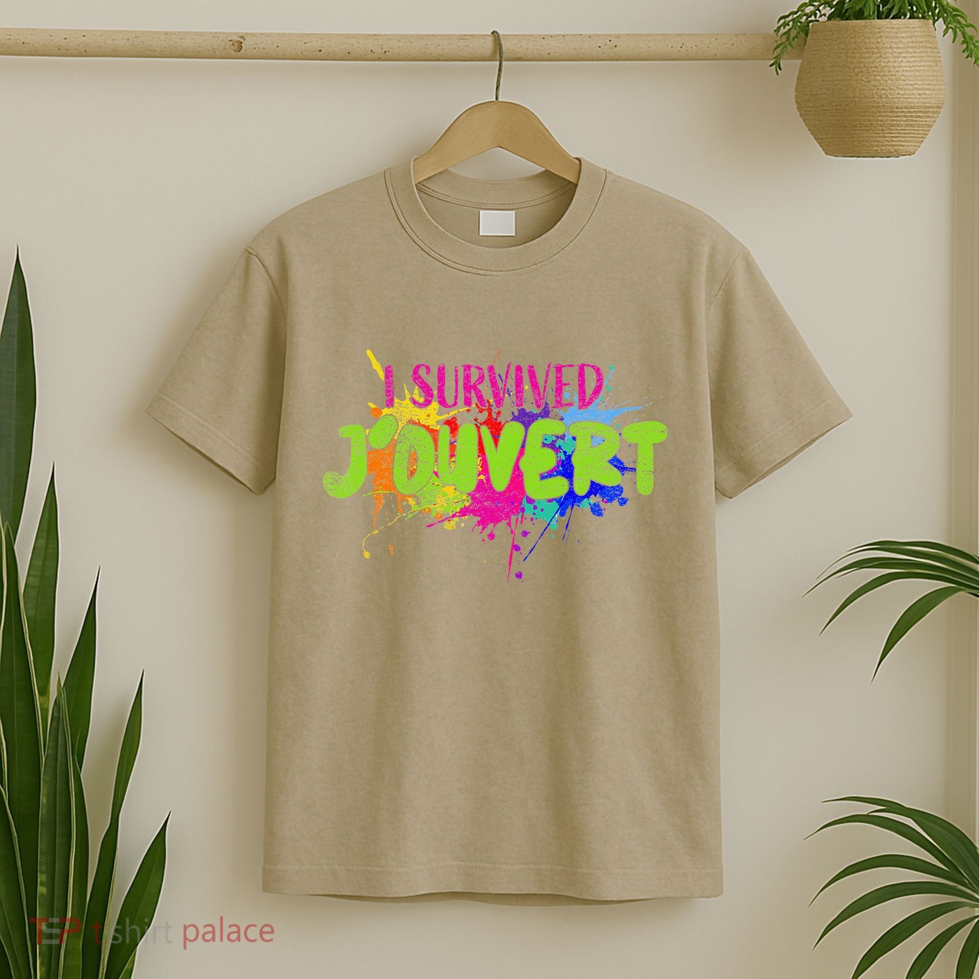I Survived Jouvert - Caribbean Carnival Paint Splatter T-Shirt