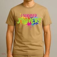 I Survived Jouvert - Caribbean Carnival Paint Splatter T-Shirt thumb 3