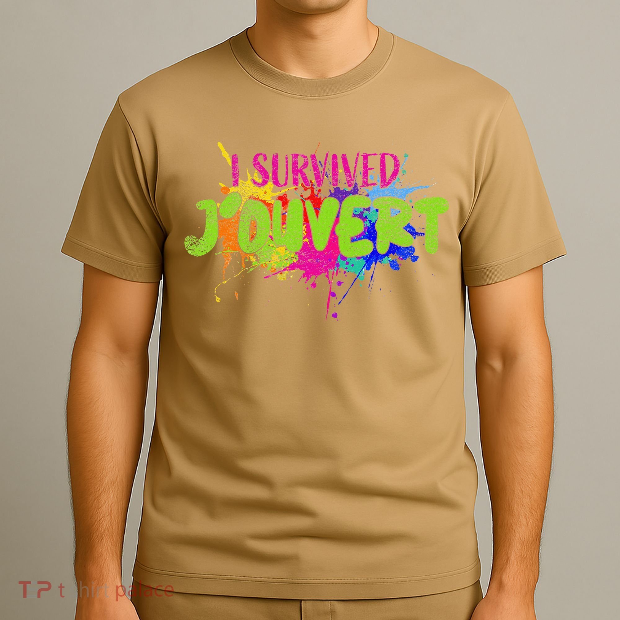 I Survived Jouvert - Caribbean Carnival Paint Splatter T-Shirt