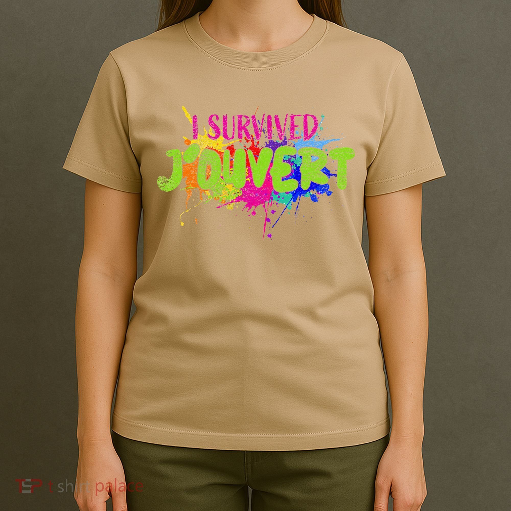 I Survived Jouvert - Caribbean Carnival Paint Splatter T-Shirt