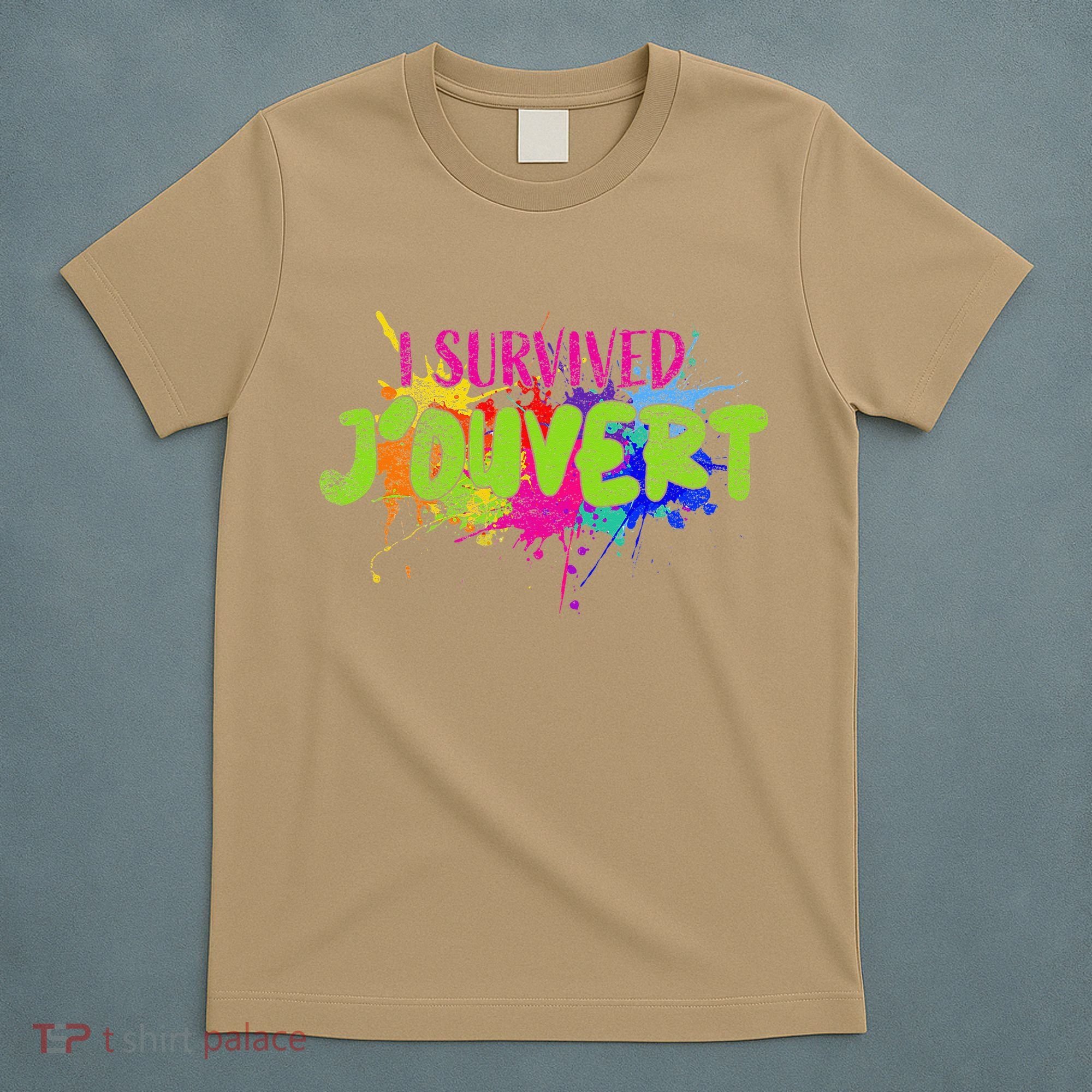 I Survived Jouvert - Caribbean Carnival Paint Splatter T-Shirt
