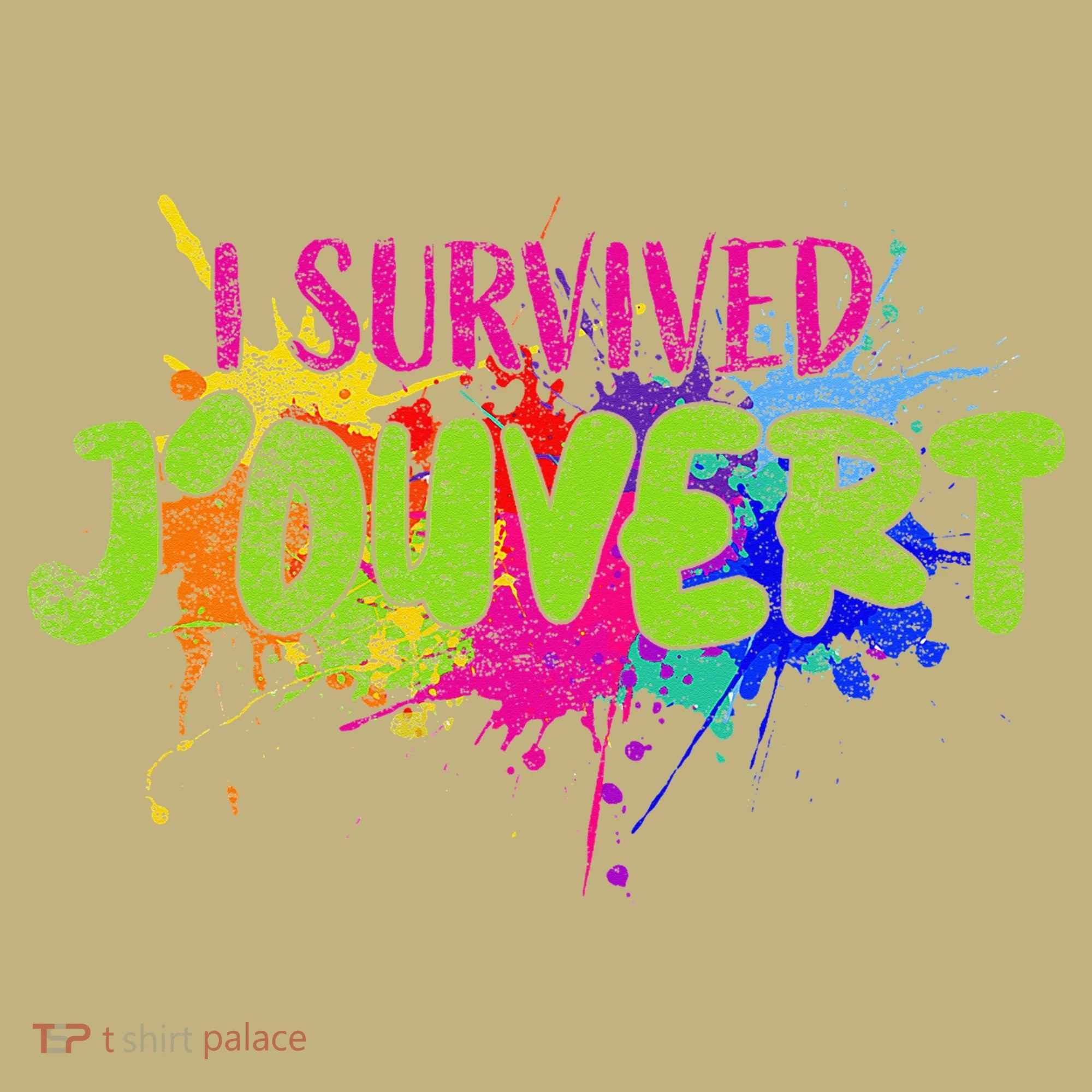 I Survived Jouvert - Caribbean Carnival Paint Splatter Button