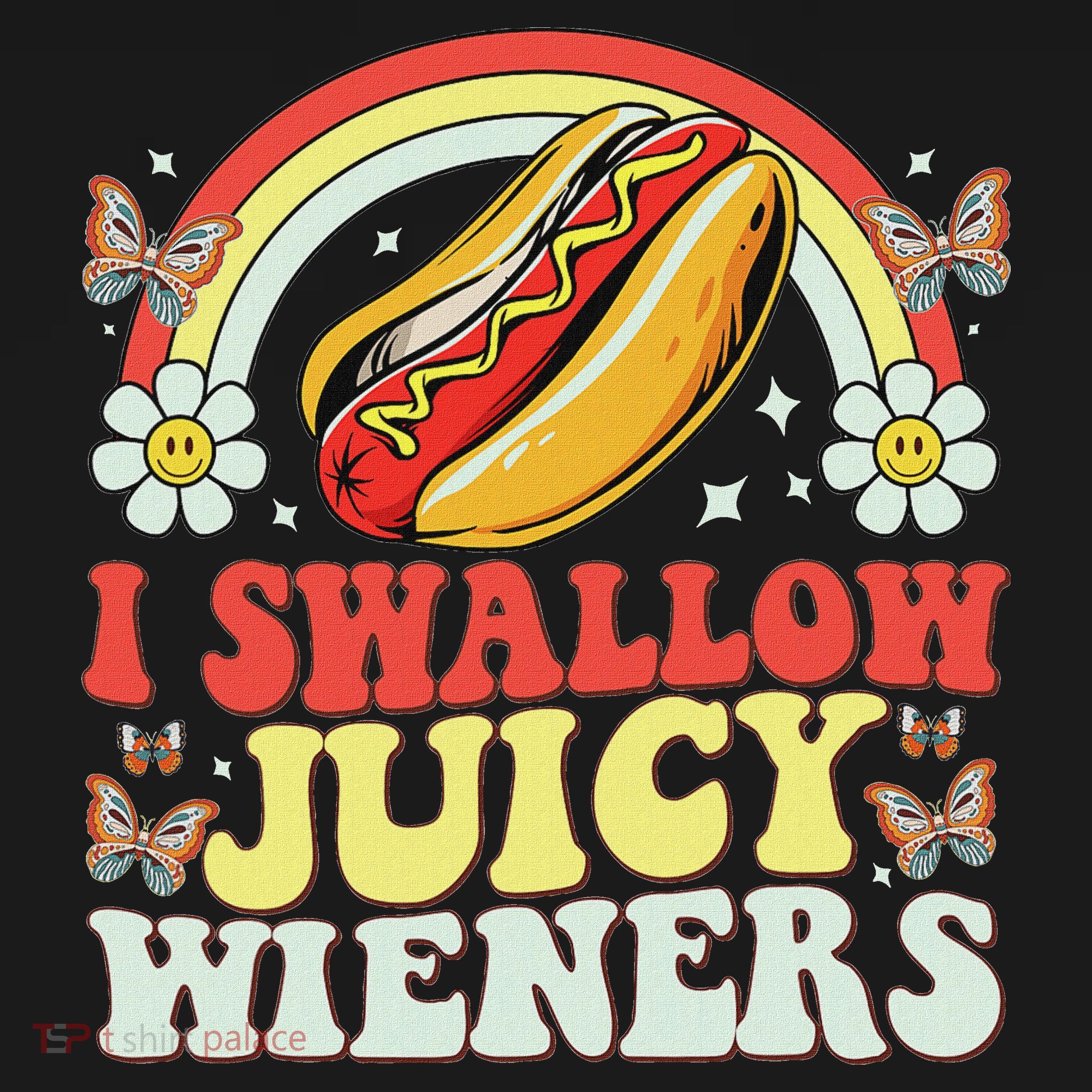 I Swallow Juicy Wiener Funny Inappropriate Sweatshirt