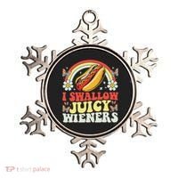 I Swallow Juicy Wiener Funny Inappropriate Ornament thumb 0
