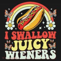 I Swallow Juicy Wiener Funny Inappropriate Women's Tank Top thumb 5