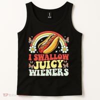 I Swallow Juicy Wiener Funny Inappropriate Tank Top thumb 2