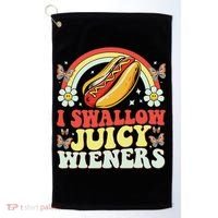 I Swallow Juicy Wiener Funny Inappropriate Golf Towel thumb 0