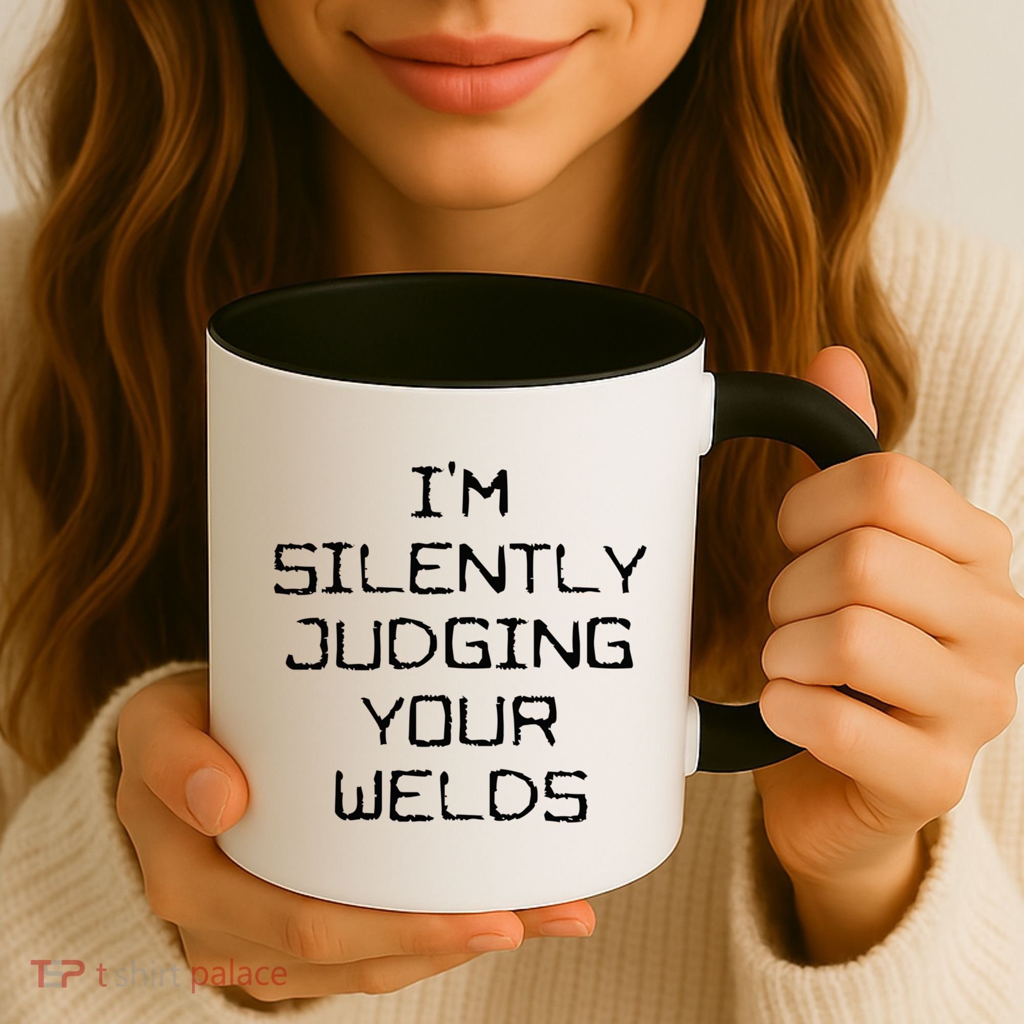 I'm Silently Judging Your Welds Funny Welder Pipefitter Gift Coffee Mug
