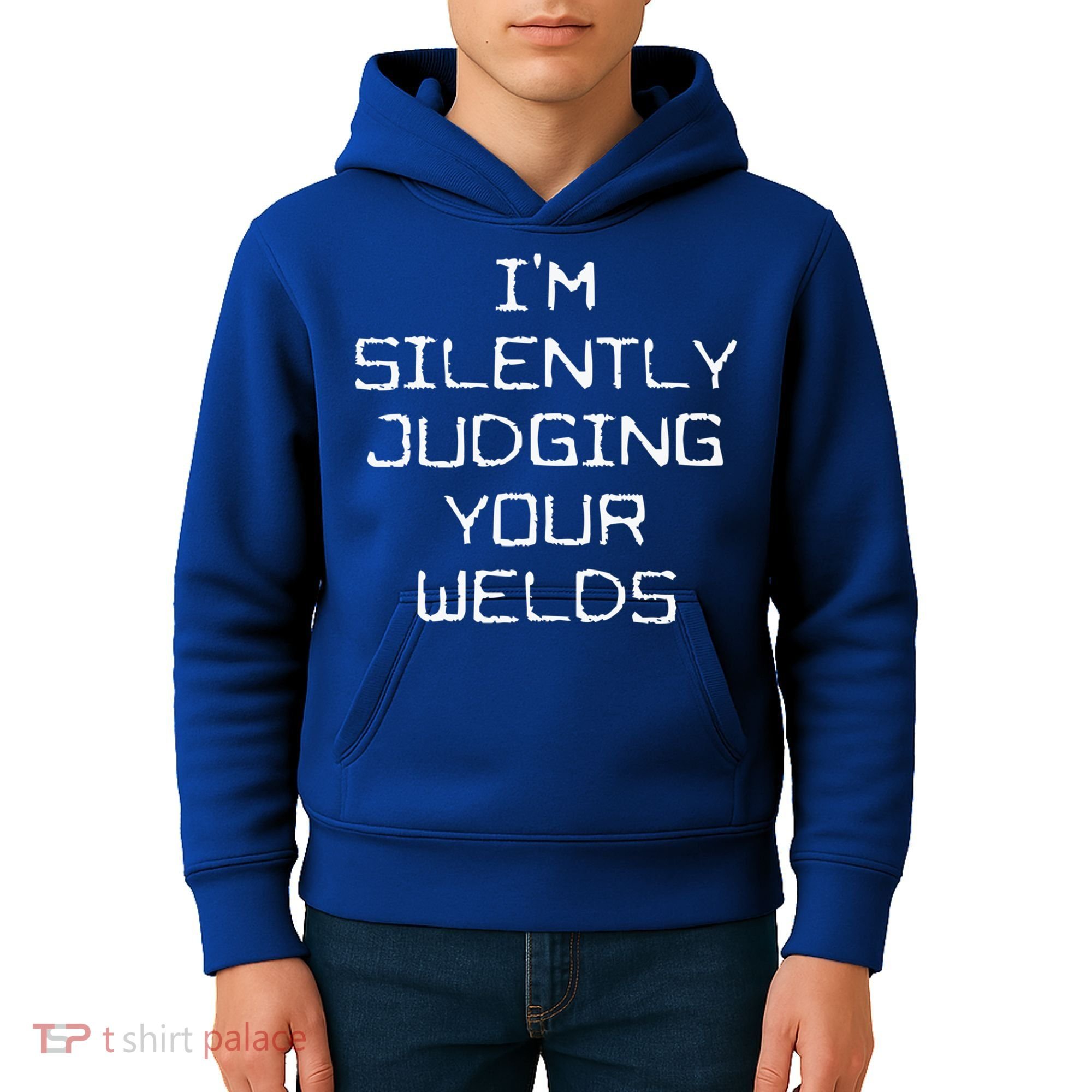 I'm Silently Judging Your Welds Funny Welder Pipefitter Gift Kids Hoodie