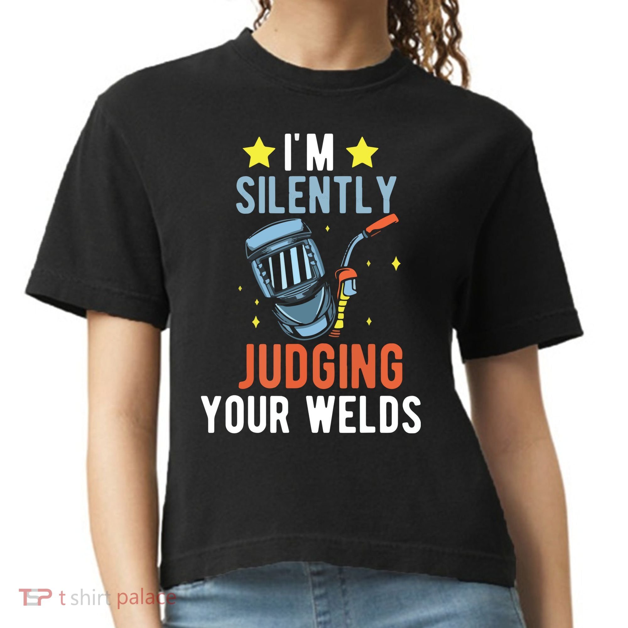 I'm Silently Judging Your Welds Welder Welding Comfort Colors Boxy T-Shirt