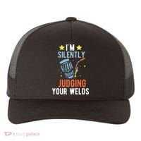 I'm Silently Judging Your Welds Welder Welding Yupoong Adult 5-Panel Trucker Hat thumb 0